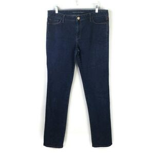 Banana Republic Dark Blue Wash Mid Rise Stretch Skinny Jeans Womens 35 x 34.25